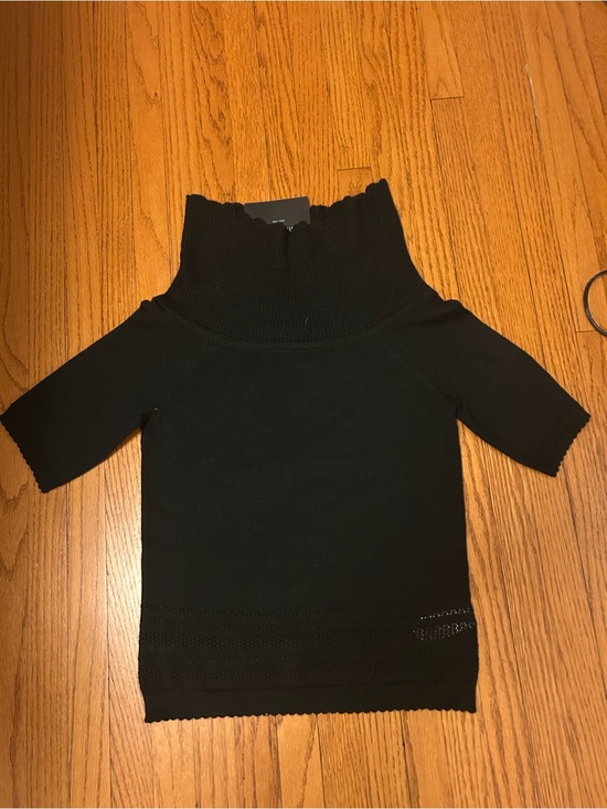 Cynthia Rowley Tops - Cynthia Rowley Black Short-Sleeve Off-the-shoulder Top